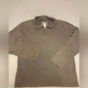 Gap sweater men’s large olive green long sleeve zip closure